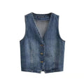 Women Vest Sleeveless Slim Fit Figure Flattering Vest