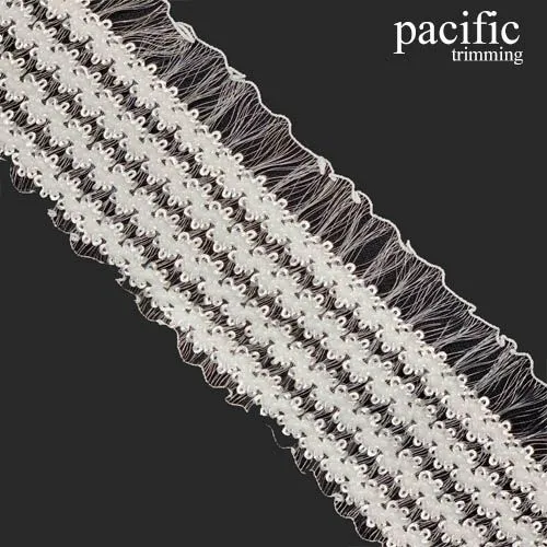 2 1/4 Inch White Mesh Elastic Band