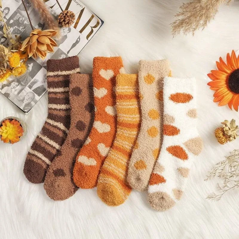 6 Pack Fluffy Comfort Socks – Soft and Cozy Warmth