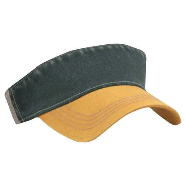 AHEAD Pine/Dijon/Tan 3-Tone Tea Stain Visor