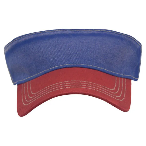 AHEAD University Tour Blue/University Cardinal/Tan 3-Tone Tea Stain Visor