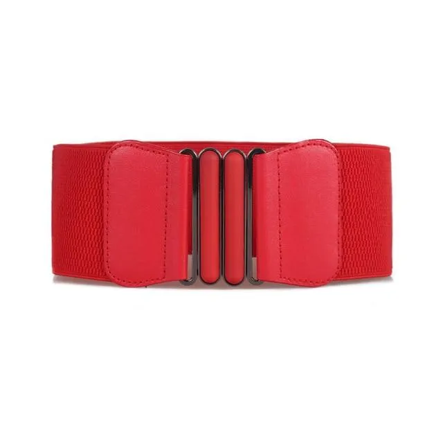 Arimonz Solid Stretch Elastic Wide Waist Belts For Women