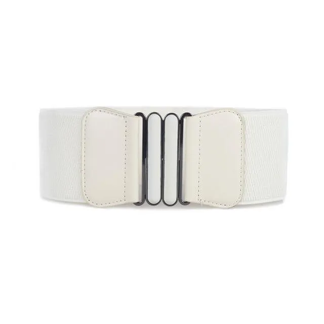 Arimonz Solid Stretch Elastic Wide Waist Belts For Women