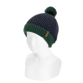 Biocolour Knit Hat with PomPom