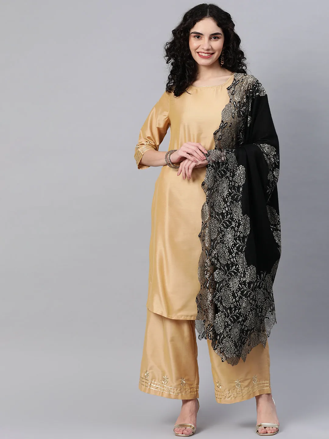 Black Shawl with lace, winter shawls for women