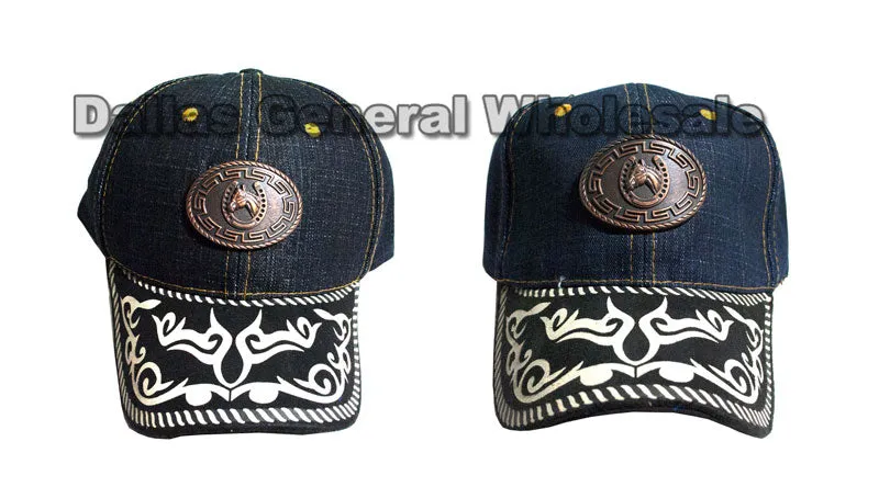 Brass Horse Denim Casual Caps Wholesale