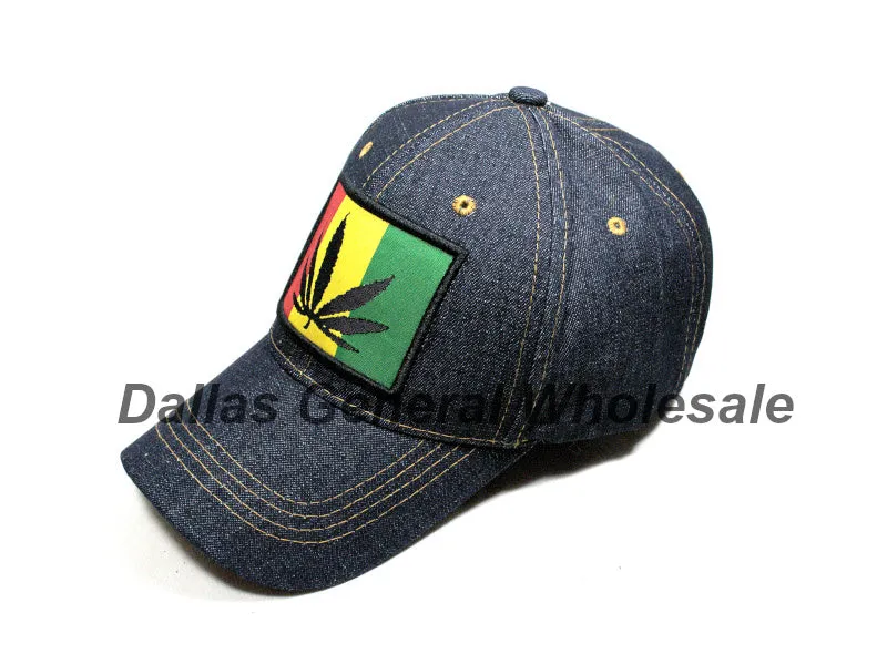 Casual Marijuana Denim Caps Wholesale