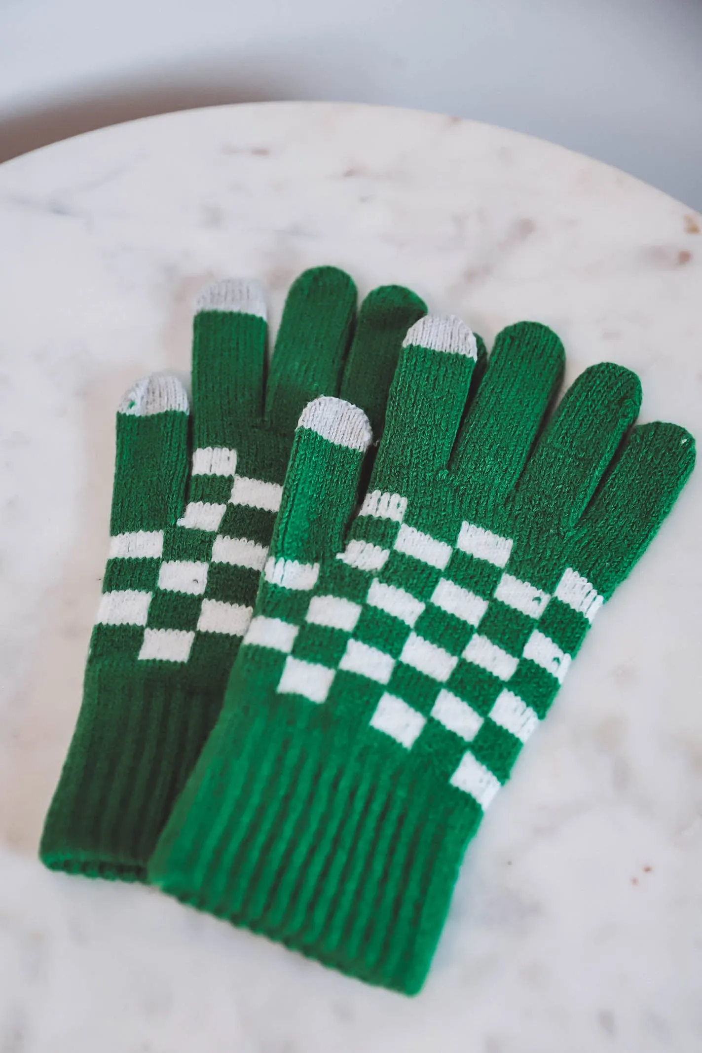 Checker Wool Gloves