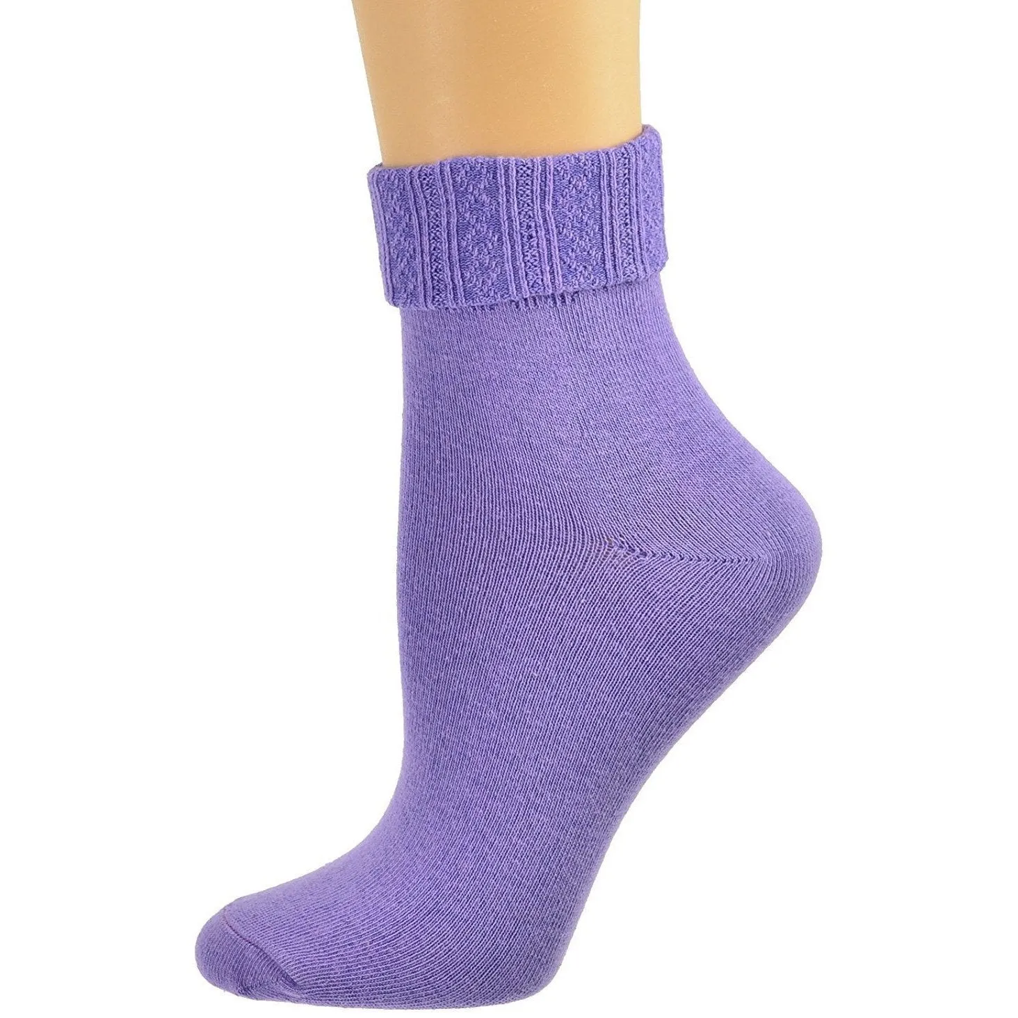 Colorful Socks - Sierra Socks Women Triple Cuff Crew Cotton