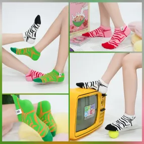 Colorful Zebra Fake Socks