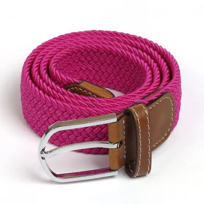 Elastic Belt Knitted Canvas Belt Decoration Belt Female Pin Buckle Canvas Strap Women And Man