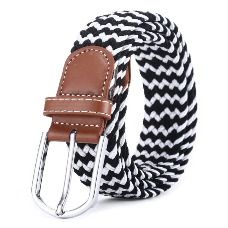 Elastic Belt Knitted Canvas Belt Decoration Belt Female Pin Buckle Canvas Strap Women And Man