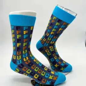 FFFFFFUUUUUCCCCCKKKKK  Men's Novelty Crew Socks