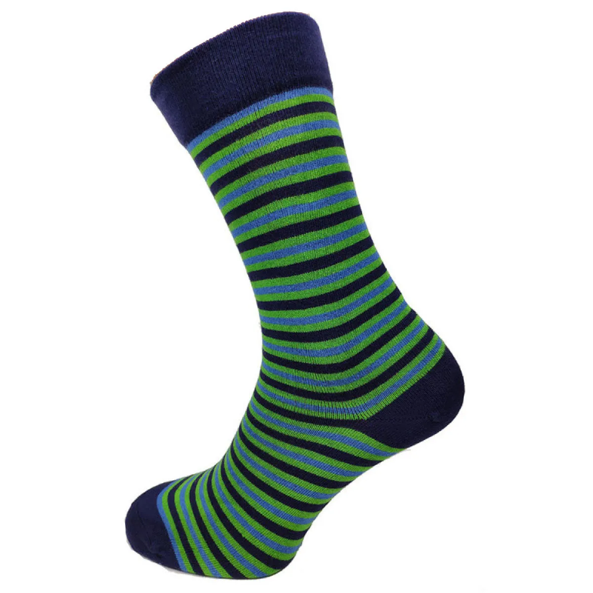 Green and Blue Stripe Bamboo Socks