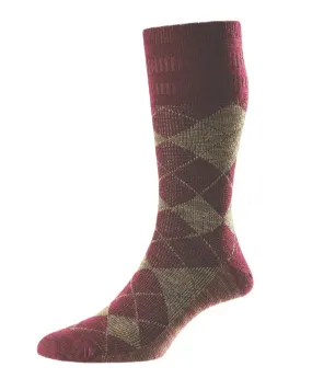 HJ Hall Argyle Wool Softop Socks