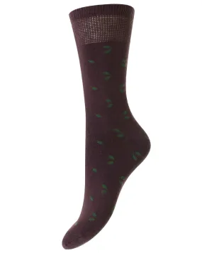 HJ Hall Leaf Cotton Comfort Top Socks