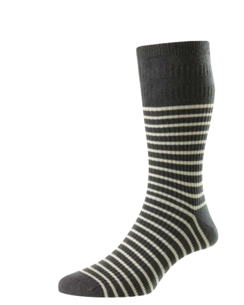 HJ Hall Stripe Cotton Softop Socks