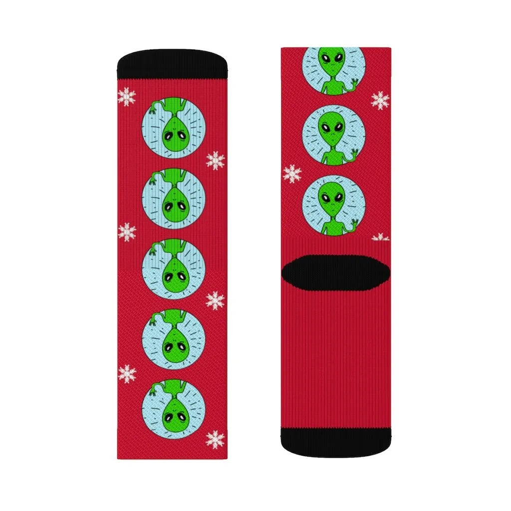 Holiday Weird Alien Socks - Unisex