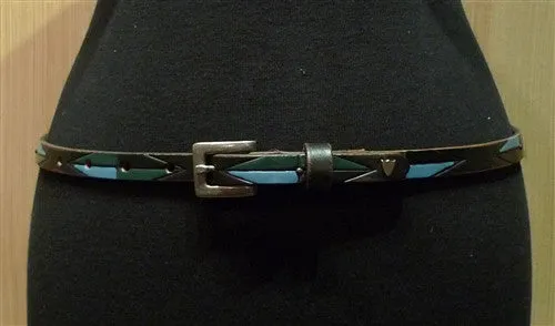 HTC Hollywood Trading Company Poli Navajo Inspired Slim Belt