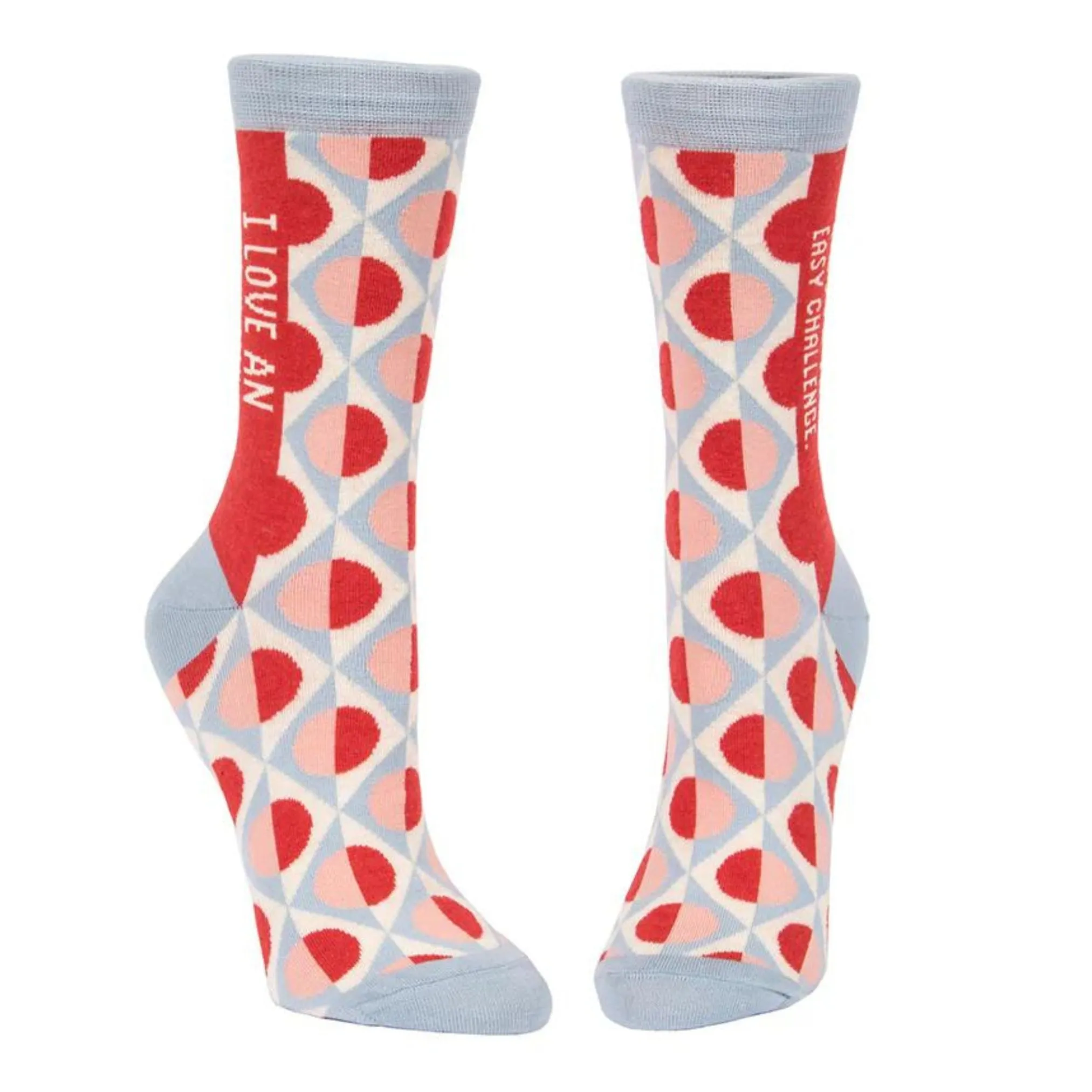 I Love An Easy Challenge Women's Crew Socks | BlueQ at GetBullish