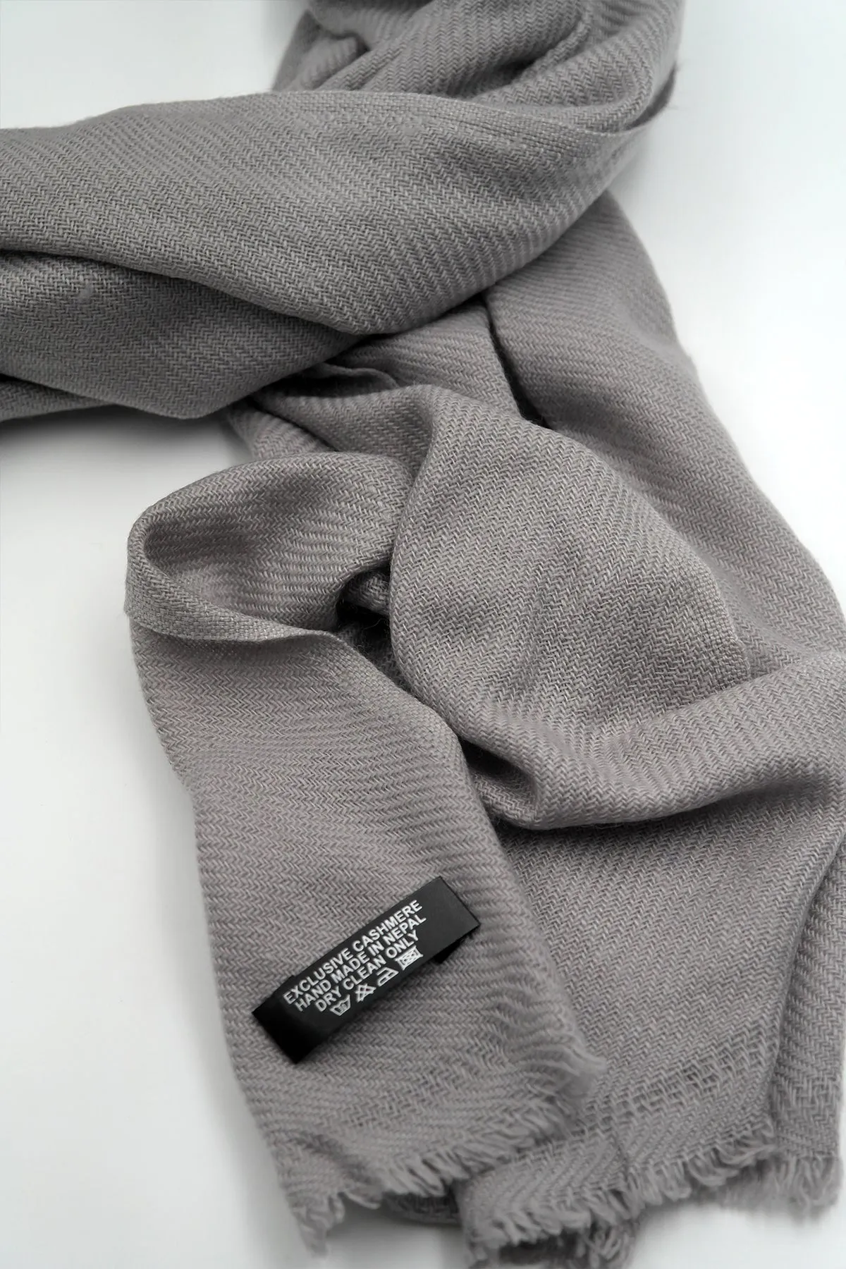 Light Grey Color Pure Pashmina Shawl