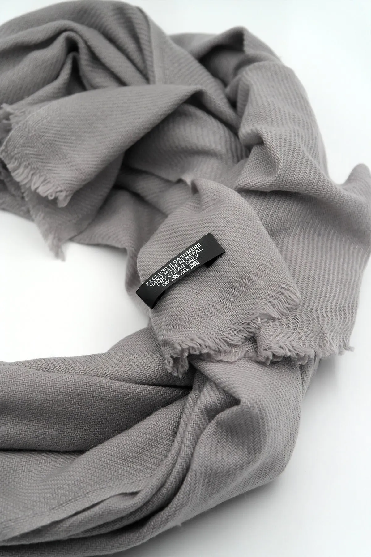 Light Grey Color Pure Pashmina Shawl