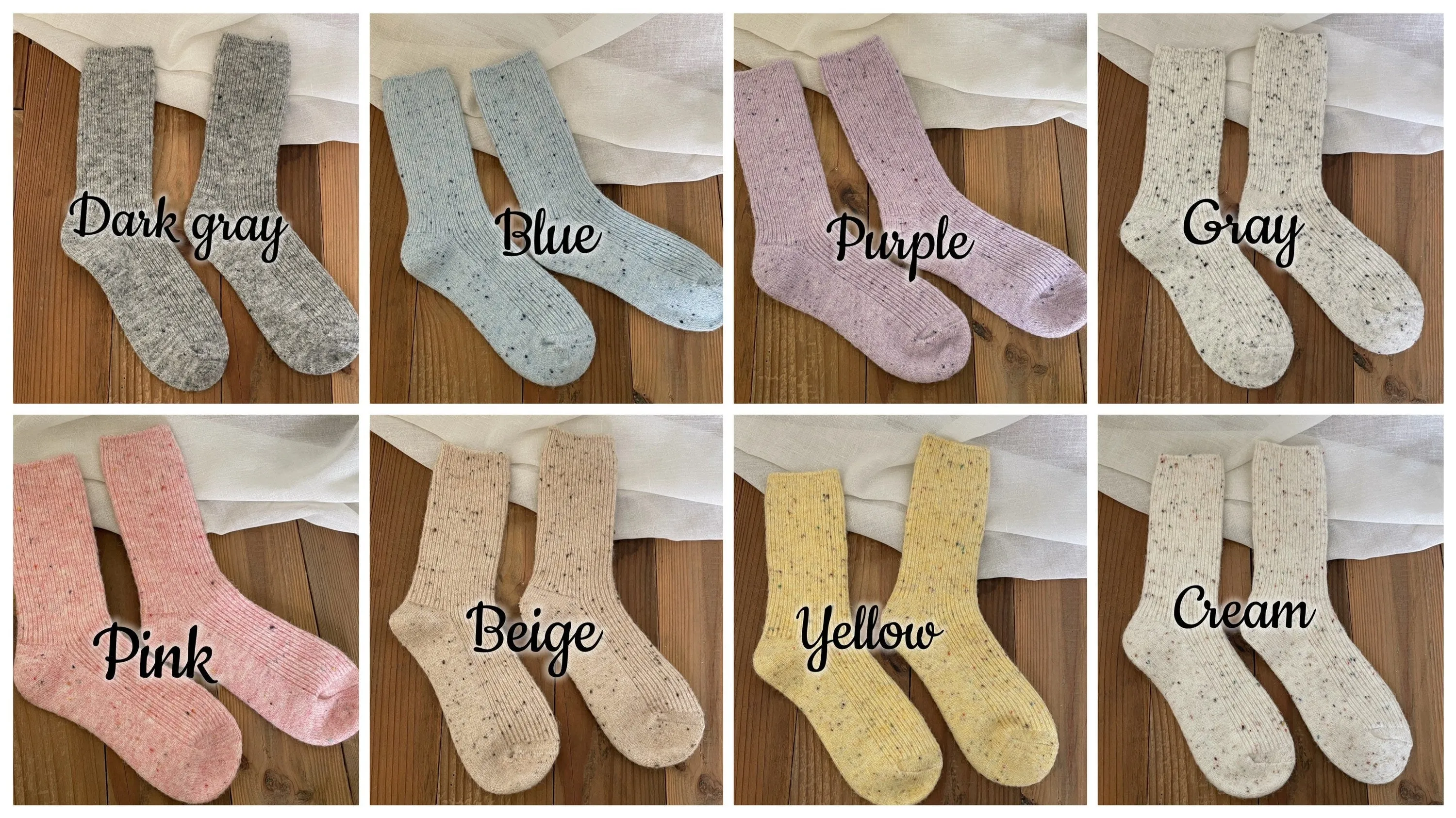 Miss June’s |  Women’s | 1 pair of socks｜Colorful | Warm | Wool | Winter | Soft |Gift Idea | Casual | Daily | Comfortable| Cozy