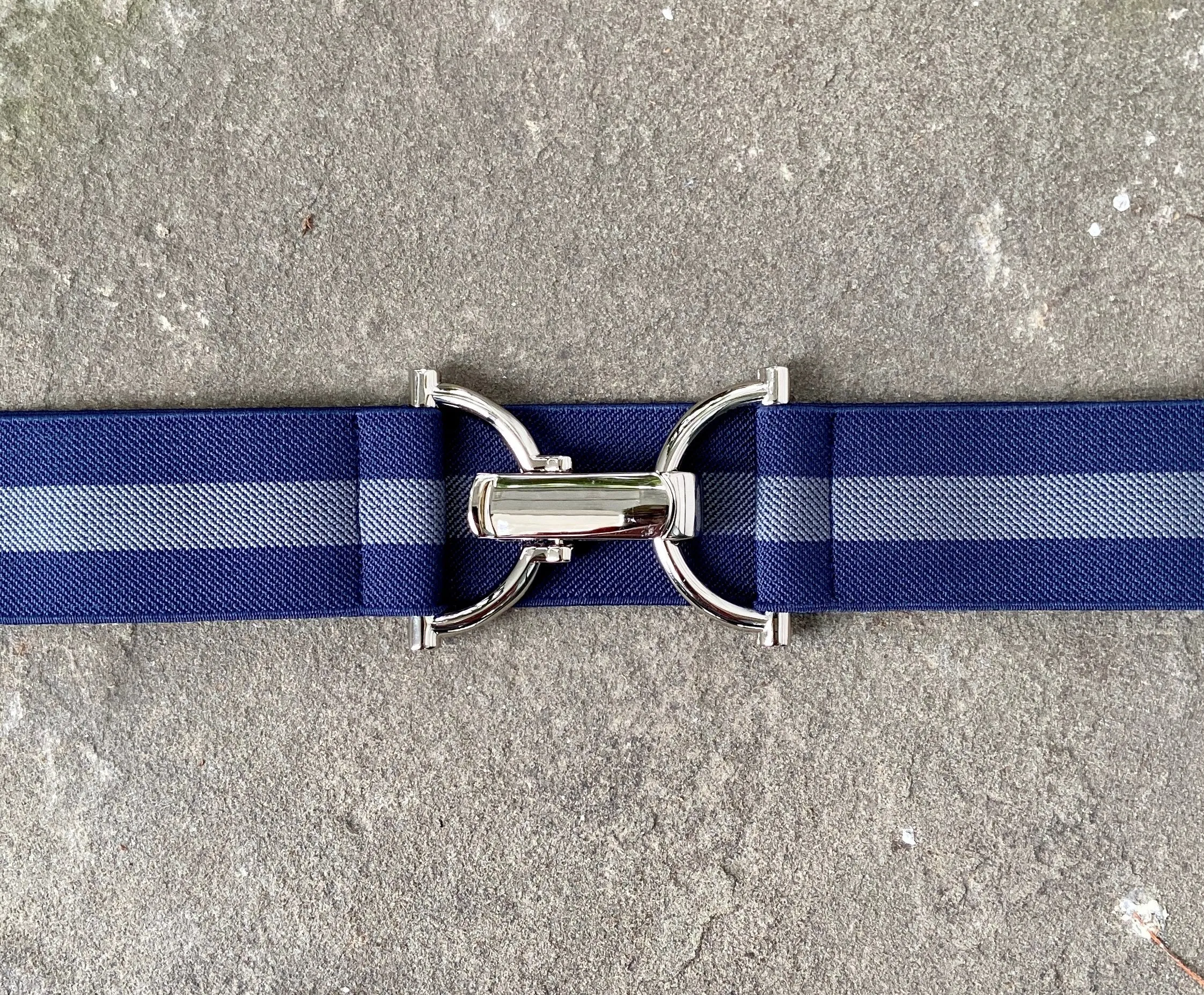 Navy and Grey Elastic Belt