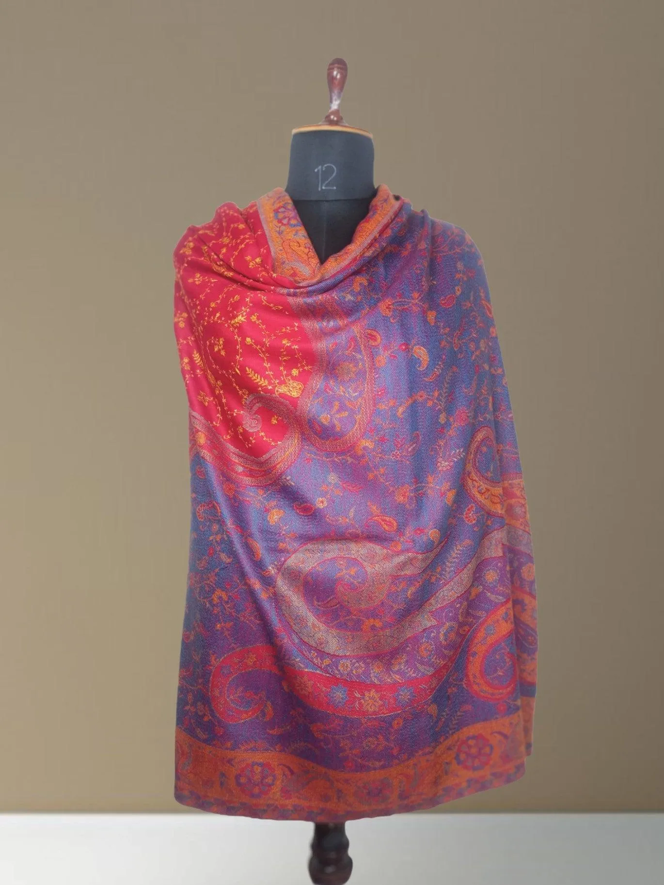 Needle Work Shawl | Woolen Shawl | Multicolour