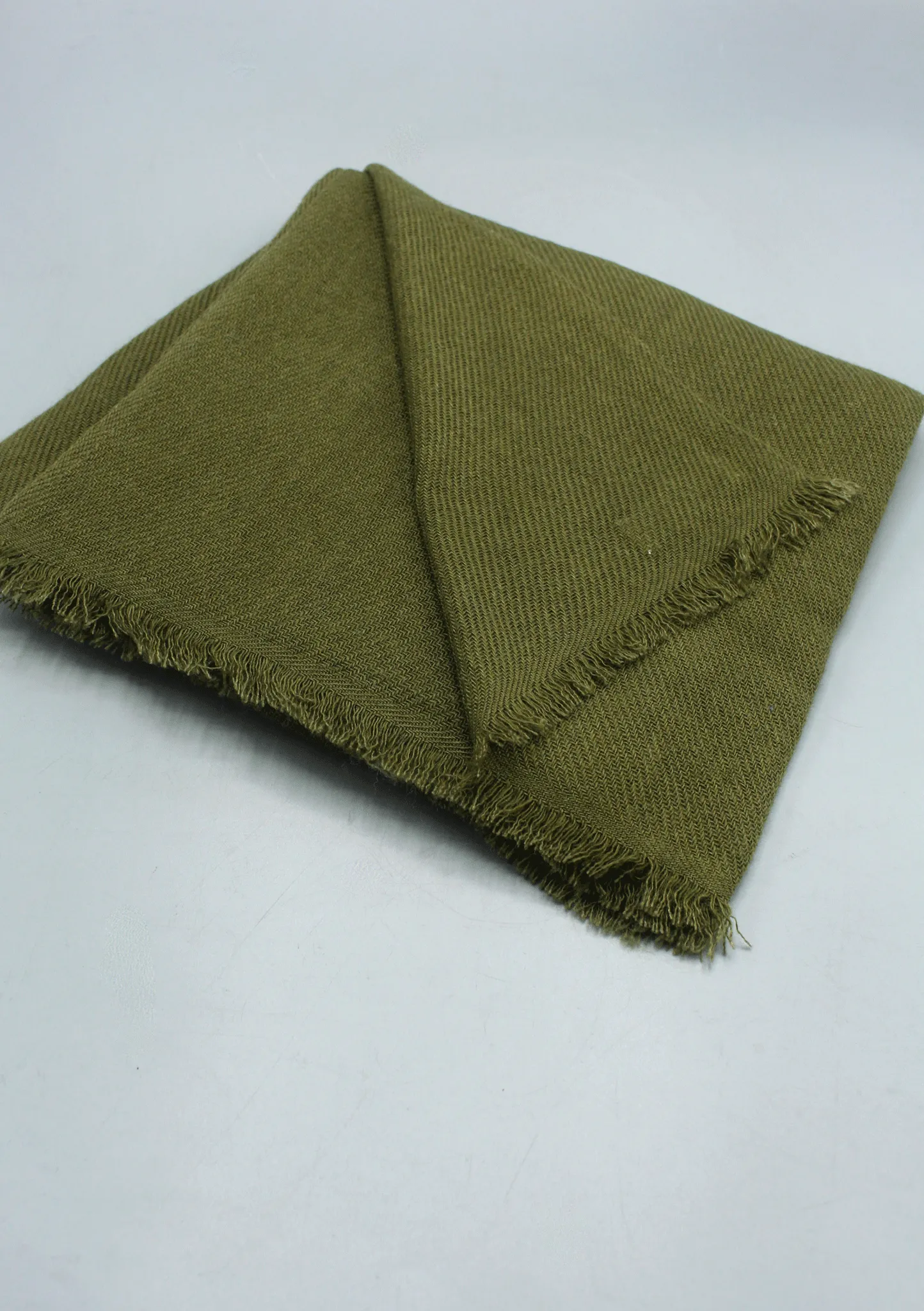 Olive Green Pure Pashmina Shawl