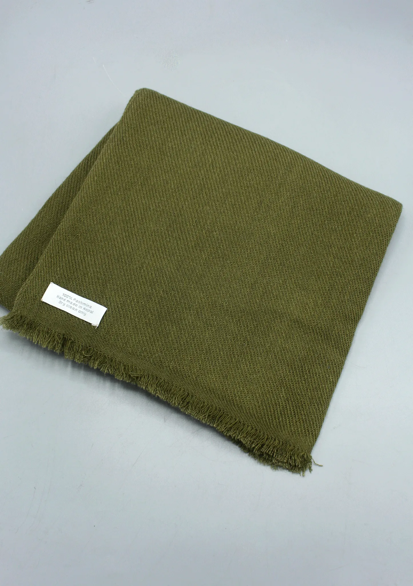 Olive Green Pure Pashmina Shawl