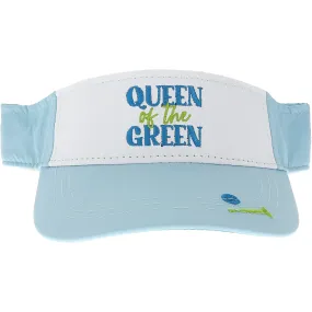 Queen of the Green Light Teal with White Adjustable Visor