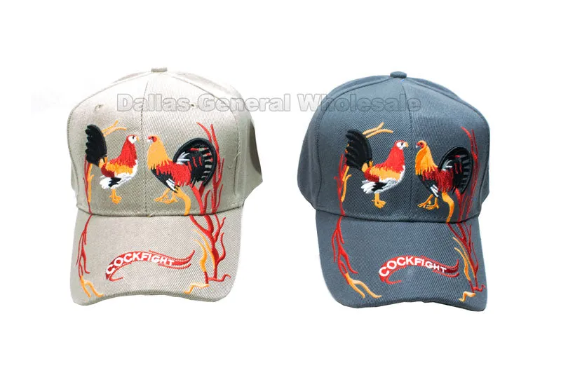 "Cock Fight"Casual Baseball Caps Wholesale