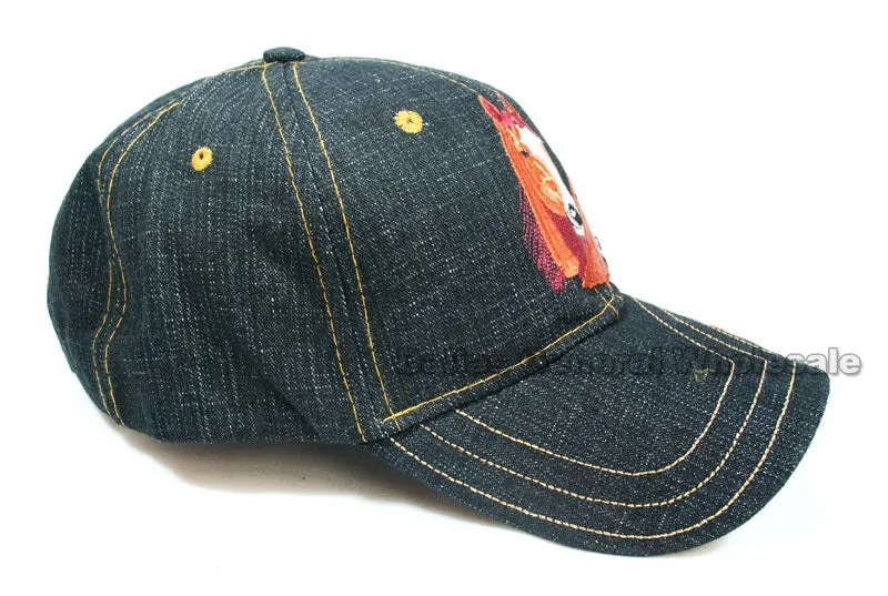 "Horses" Denim Casual Caps Wholesale