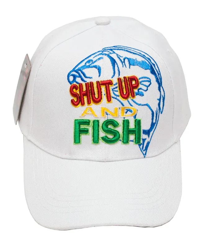 "SHUT UP AND FISH" Casual Baseball Caps