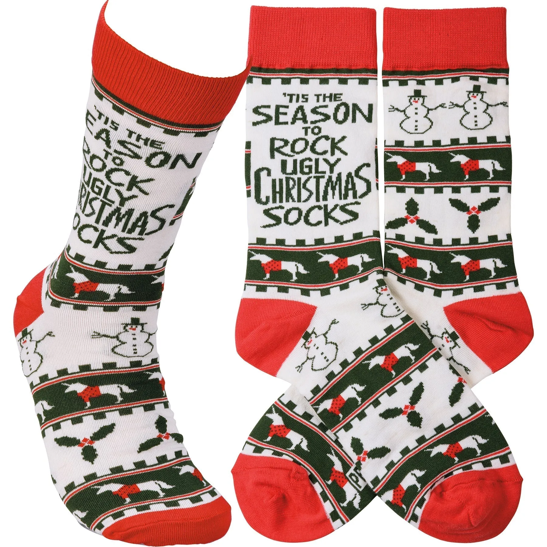 Season To Rock The Ugly Christmas Socks