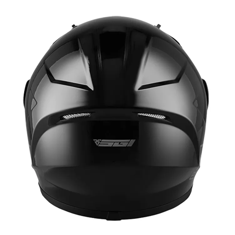 SGI Tyro Gloss Black Motorcycle Helmet