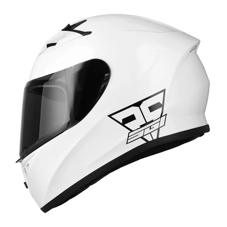 SGI Tyro White Motorcycle Helmet