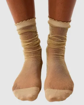 Sheer Magic Knee Sock - Gold