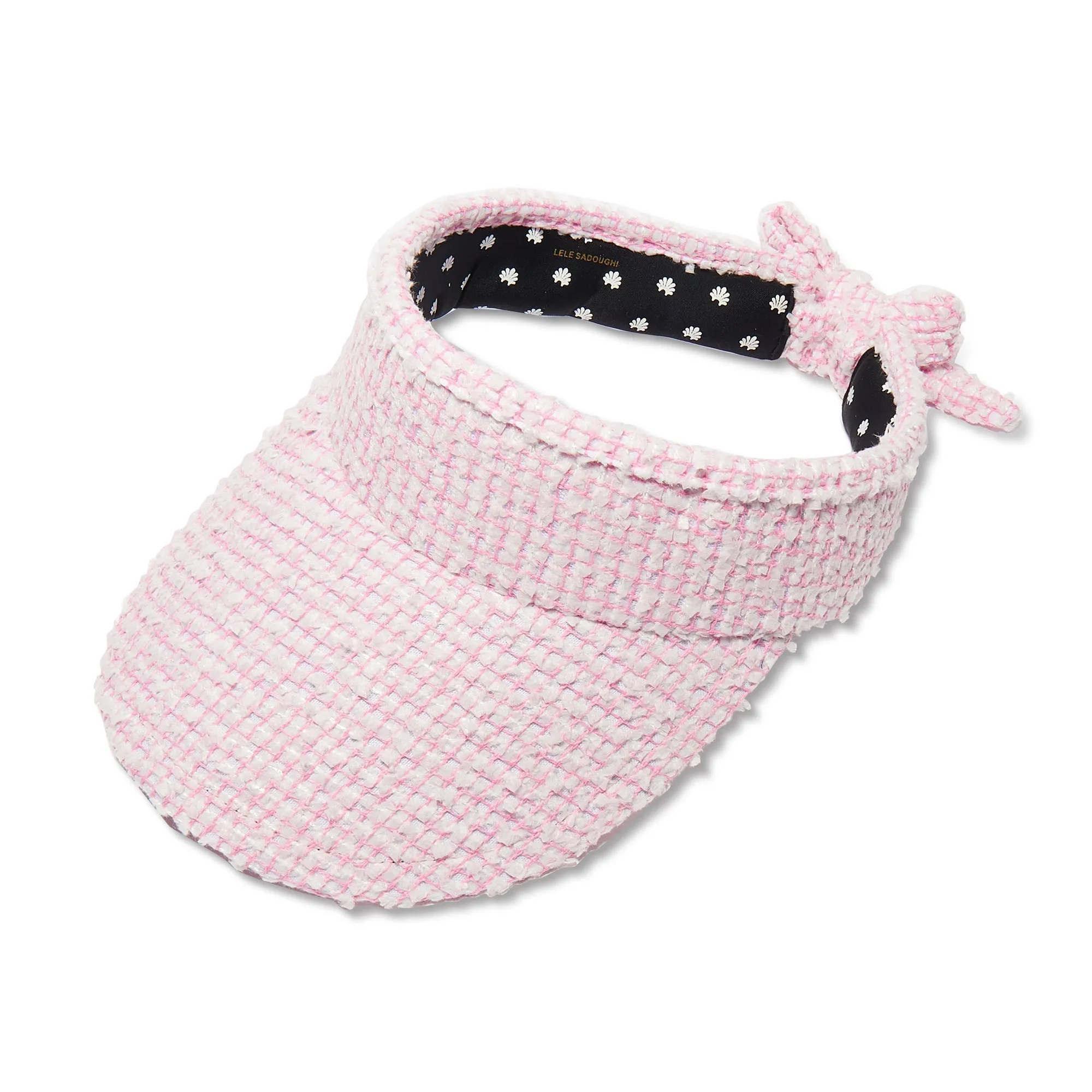 SHELL PINK BOW TIE VISOR