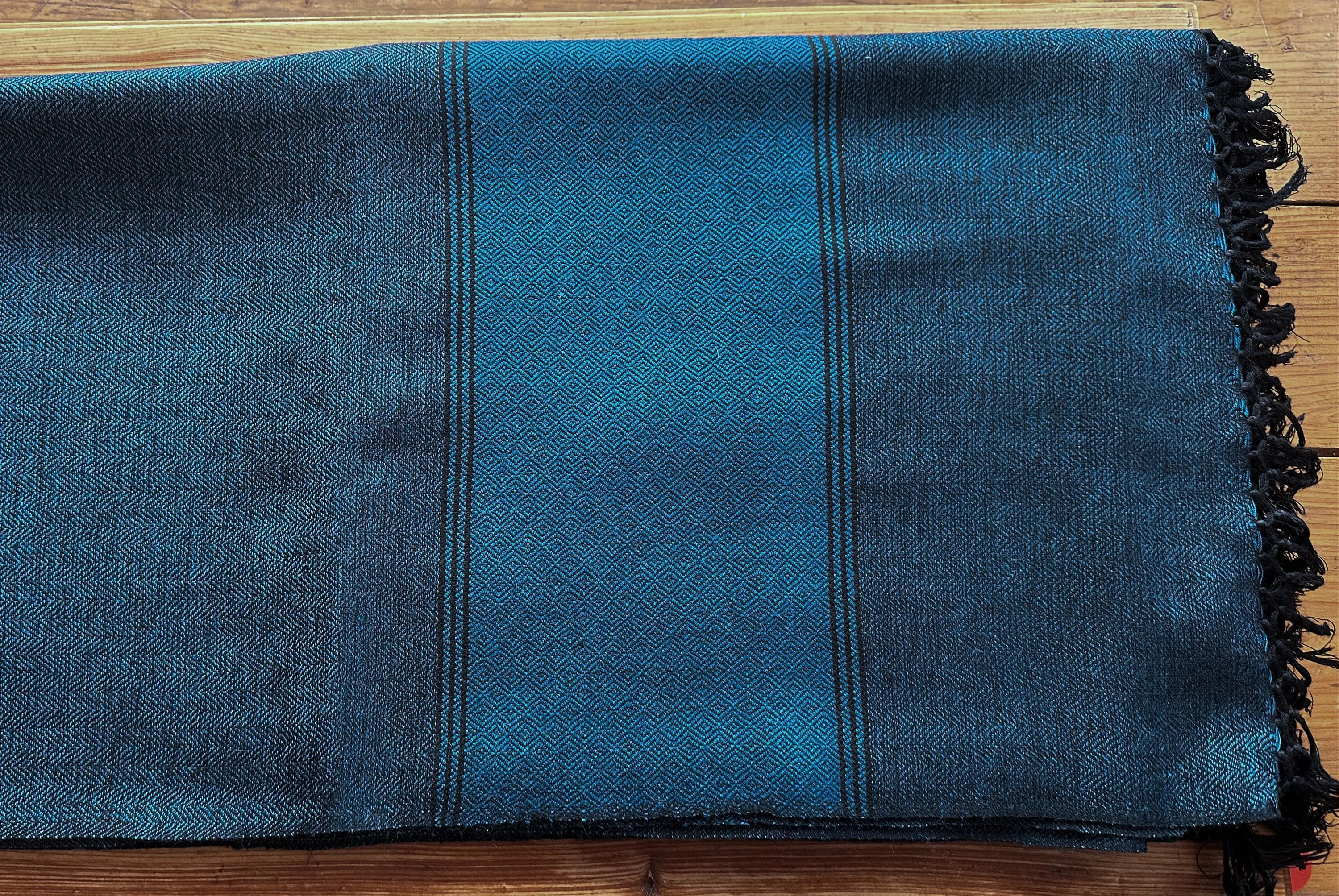 SHIVAM Meditation Shawl or Meditation Blanket- Denim Blue