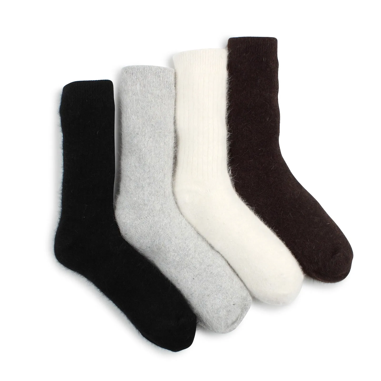 Soft Angora Crew Socks (4 pairs) TD14