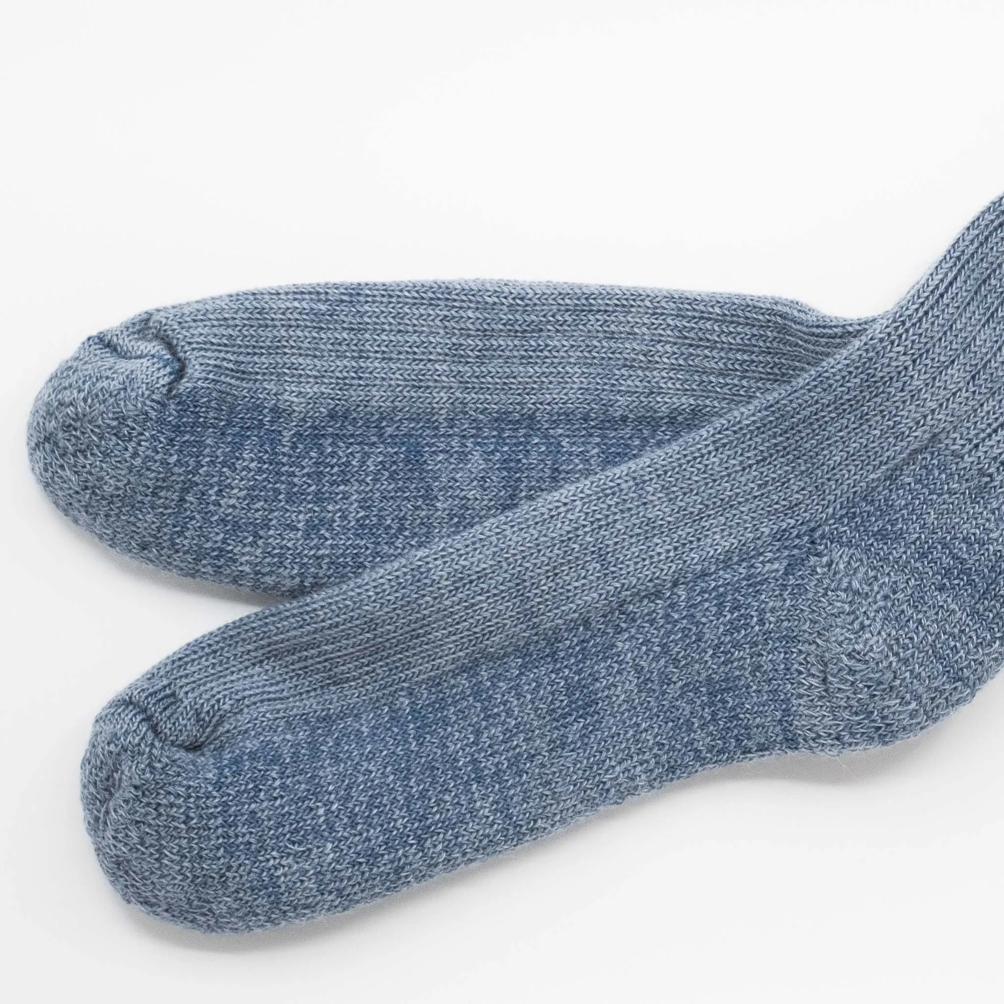 Soft Blue Heavy Knit Mohair Socks