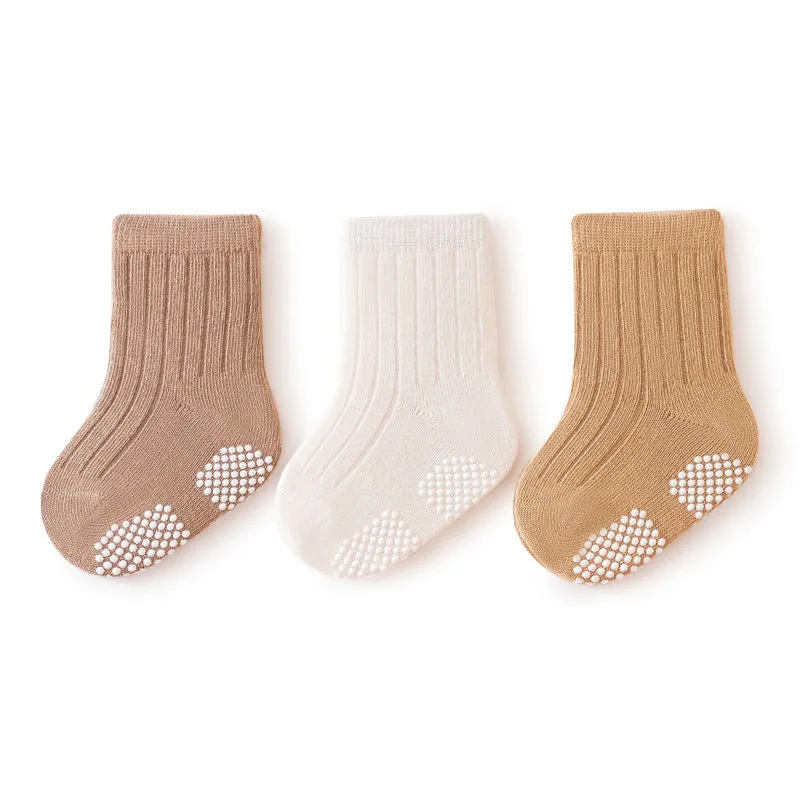 Soft Combed Cotton Anti-Slip Baby Socks