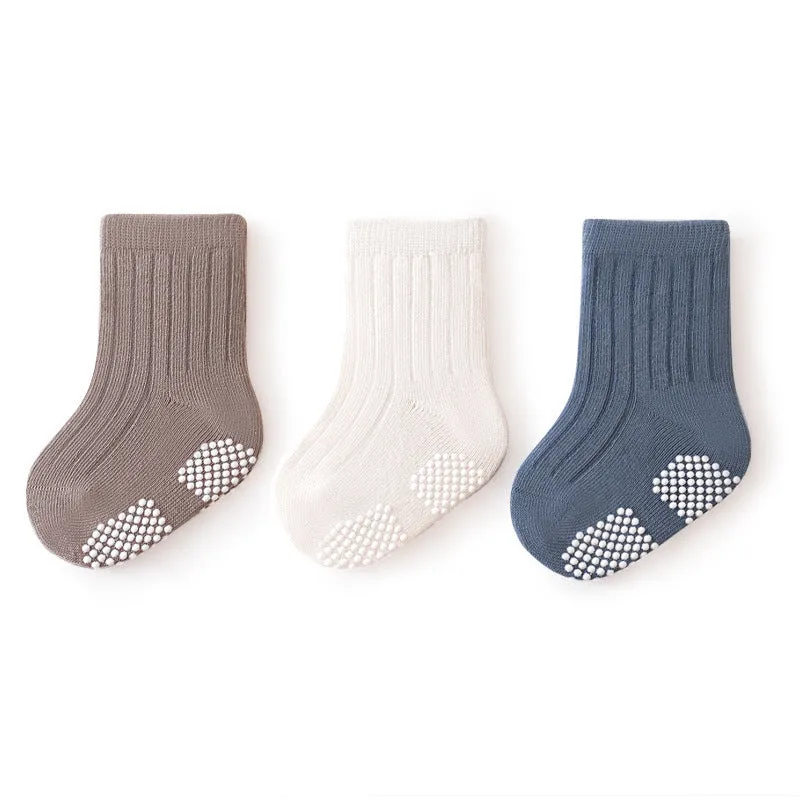 Soft Combed Cotton Anti-Slip Baby Socks