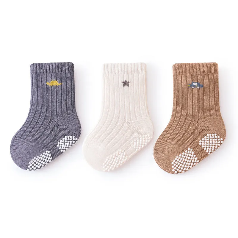 Soft Combed Cotton Anti-Slip Baby Socks