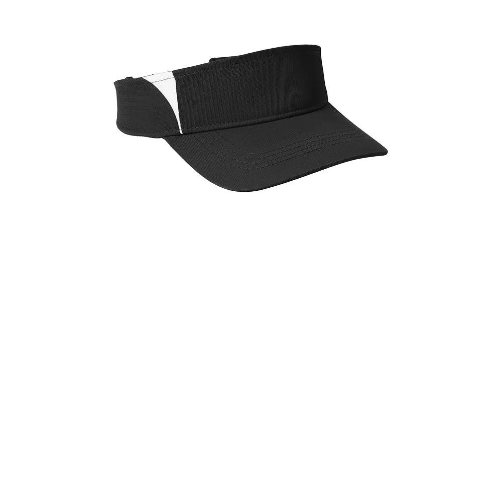 Sport-Tek® Dry Zone® Colorblock Visor - Black / White