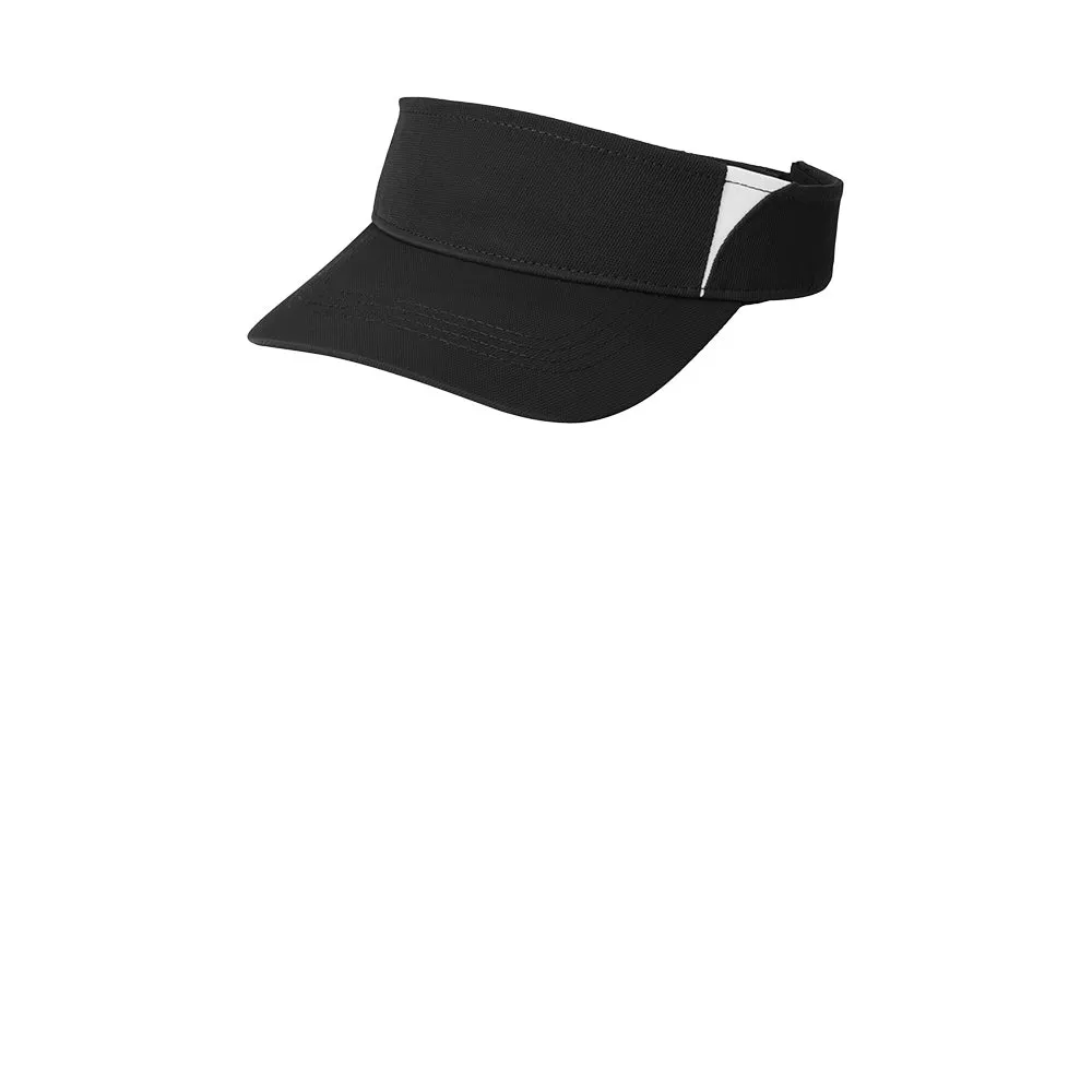 Sport-Tek® Dry Zone® Colorblock Visor - Black / White