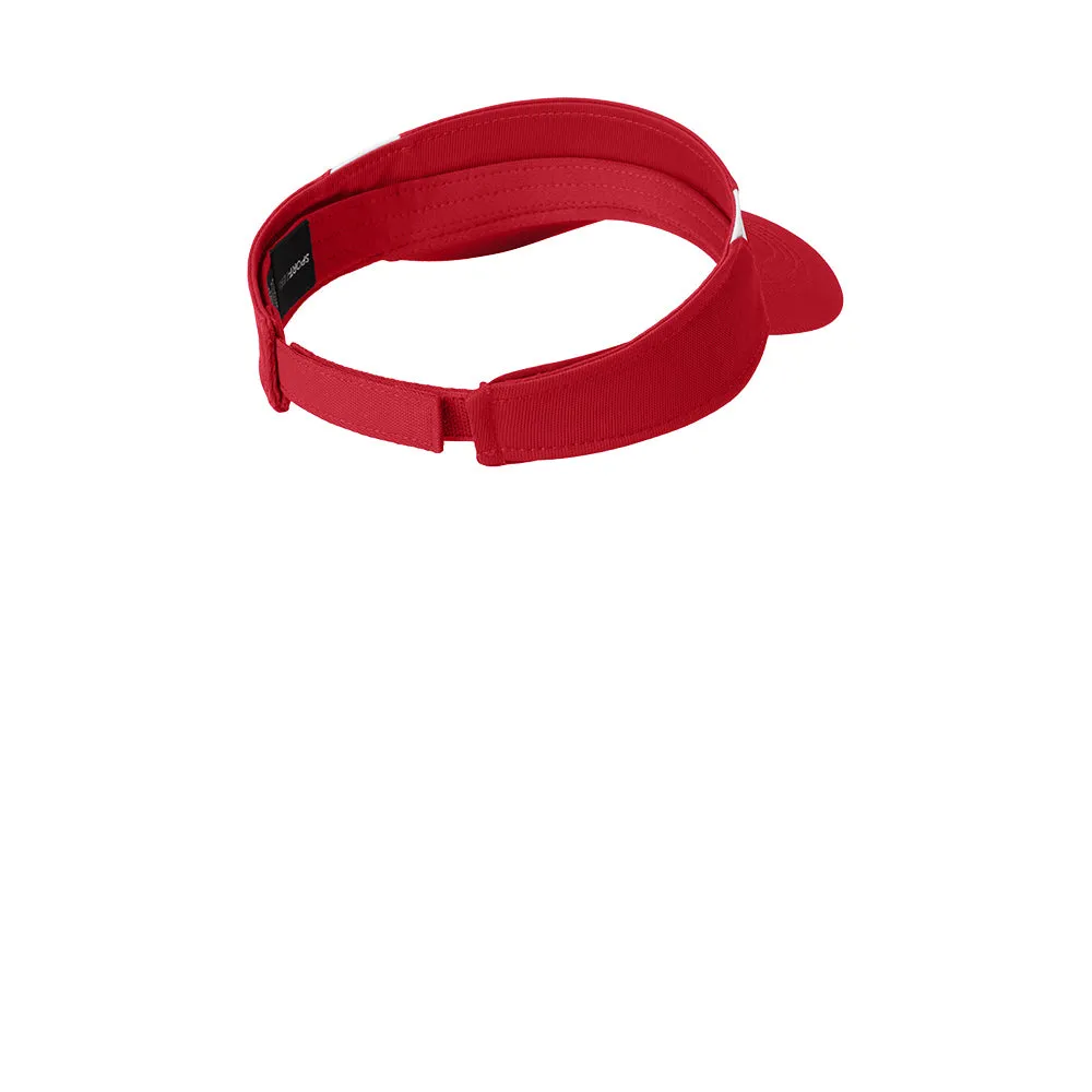 Sport-Tek® Dry Zone® Colorblock Visor - True Red / White