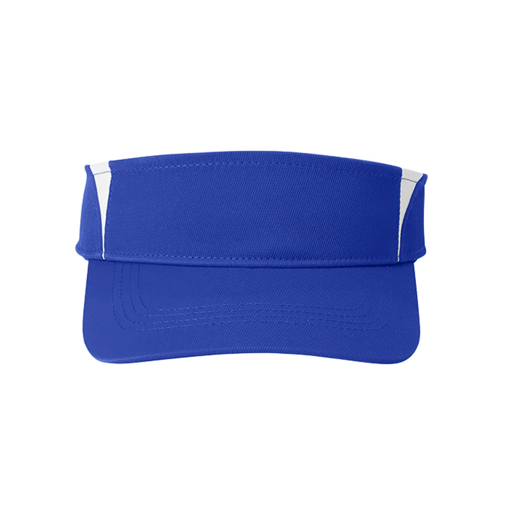 Sport-Tek® Dry Zone® Colorblock Visor - True Royal / White